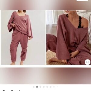 Free People Day Off Fleece sweatpants wild ginger Fleece Lounge Set